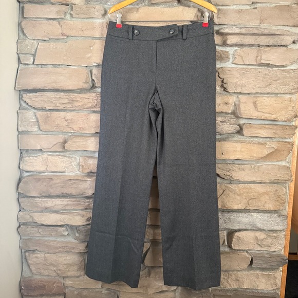 Ann Taylor Pants - Ann Taylor Womens Gray Wool Cashmere Blend Wide Leg Dress Pants Trousers Size 4